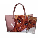 Handbag Black Afro Girls Printing Handbags