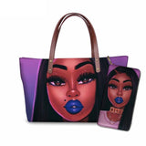 Handbag Black Afro Girls Printing Handbags