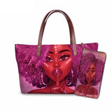 Handbag Black Afro Girls Printing Handbags