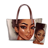 Handbag Black Afro Girls Printing Handbags