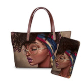 Handbag Black Afro Girls Printing Handbags