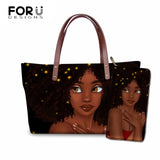 Handbag Black Afro Girls Printing Handbags
