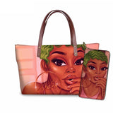 Handbag Black Afro Girls Printing Handbags