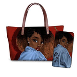 Handbag Black Afro Girls Printing Handbags