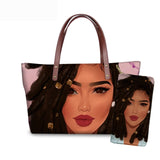 Handbag Black Afro Girls Printing Handbags