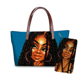 Handbag Black Afro Girls Printing Handbags
