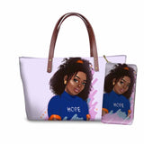 Handbag Black Afro Girls Printing Handbags
