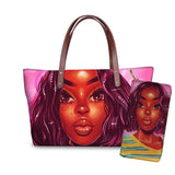 Handbag Black Afro Girls Printing Handbags