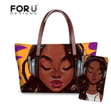 Handbag Black Afro Girls Printing Handbags
