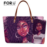 Handbag Black Afro Girls Printing Handbags