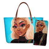 Handbag Black Afro Girls Printing Handbags