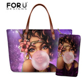 Handbag Black Afro Girls Printing Handbags