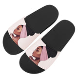 Black Art African Girl Printing Slide Slipper