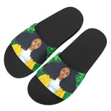 Black Art African Girl Printing Slide Slipper