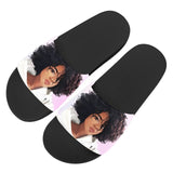 Black Art African Girl Printing Slide Slipper