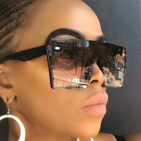 Oversized Square Sunglasses Retro Gradient Big Frame Sun Glasses