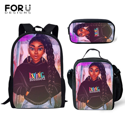 Black Girl Magic Melanin Prints Book Bag