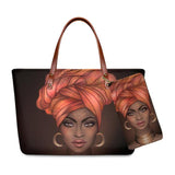 FORUDESIGNS Women Bags for Black Art African Girls Design Luxury Handbag&Purse Set Ladies Top-Handle Bags Females Beach Bag 2019
