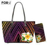 FORUDESIGNS New Fashion Flower Style Bags for Women 3D Beauty Plumeria Pattern PU Handbags Zipper Waterproof Shoulder Bag Purses