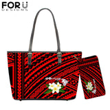 FORUDESIGNS New Fashion Flower Style Bags for Women 3D Beauty Plumeria Pattern PU Handbags Zipper Waterproof Shoulder Bag Purses