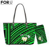 FORUDESIGNS New Fashion Flower Style Bags for Women 3D Beauty Plumeria Pattern PU Handbags Zipper Waterproof Shoulder Bag Purses