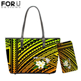 FORUDESIGNS New Fashion Flower Style Bags for Women 3D Beauty Plumeria Pattern PU Handbags Zipper Waterproof Shoulder Bag Purses