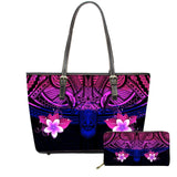 FORUDESIGNS New Fashion Flower Style Bags for Women 3D Beauty Plumeria Pattern PU Handbags Zipper Waterproof Shoulder Bag Purses