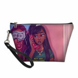 FORUDESIGNS Cute Make Up Bags afro girls Melanin Poppin pattern Cosmetic Cases Ladies Makeup Pouch Females Cosmetic Bags 2021