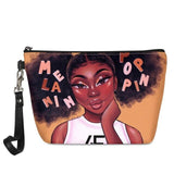 FORUDESIGNS Cute Make Up Bags afro girls Melanin Poppin pattern Cosmetic Cases Ladies Makeup Pouch Females Cosmetic Bags 2021