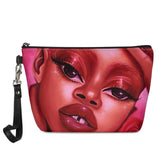 FORUDESIGNS Cute Make Up Bags afro girls Melanin Poppin pattern Cosmetic Cases Ladies Makeup Pouch Females Cosmetic Bags 2021