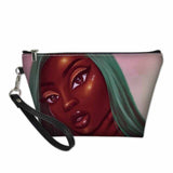 FORUDESIGNS Cute Make Up Bags afro girls Melanin Poppin pattern Cosmetic Cases Ladies Makeup Pouch Females Cosmetic Bags 2021