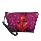 FORUDESIGNS Cute Make Up Bags afro girls Melanin Poppin pattern Cosmetic Cases Ladies Makeup Pouch Females Cosmetic Bags 2021