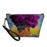 FORUDESIGNS Cute Make Up Bags afro girls Melanin Poppin pattern Cosmetic Cases Ladies Makeup Pouch Females Cosmetic Bags 2021