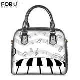 FORUDESIGNS Brand Designer 3D piano Pattern Ladies 2PCS Handbag&Purse Set Female Luxury Shoulder Tote Bags Femme Casual Had Bags
