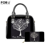 FORUDESIGNS Brand Designer 3D piano Pattern Ladies 2PCS Handbag&Purse Set Female Luxury Shoulder Tote Bags Femme Casual Had Bags