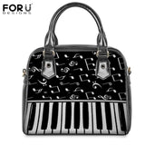 FORUDESIGNS Brand Designer 3D piano Pattern Ladies 2PCS Handbag&Purse Set Female Luxury Shoulder Tote Bags Femme Casual Had Bags