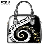 FORUDESIGNS Brand Designer 3D piano Pattern Ladies 2PCS Handbag&Purse Set Female Luxury Shoulder Tote Bags Femme Casual Had Bags