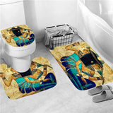 Vintage African Woman Shower curtain Set Bathroom Curtains Bath Carpet