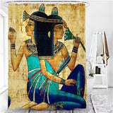 Vintage African Woman Shower curtain Set Bathroom Curtains Bath Carpet