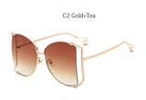 Pearls Half Round Sunglasses