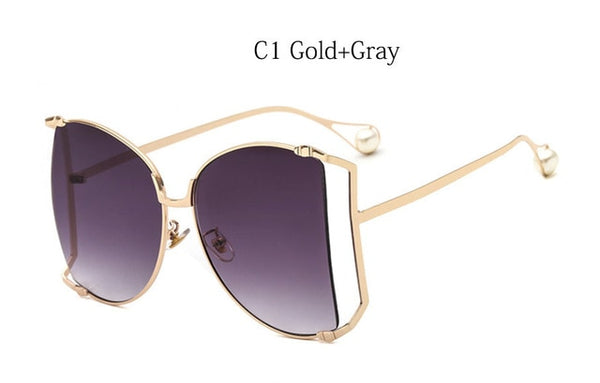 Pearls Half Round Sunglasses