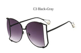Pearls Half Round Sunglasses