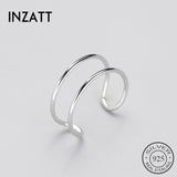 Double Line Adjustable Sterling Silver Ring
