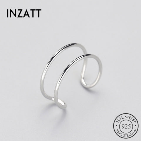 Double Line Adjustable Sterling Silver Ring
