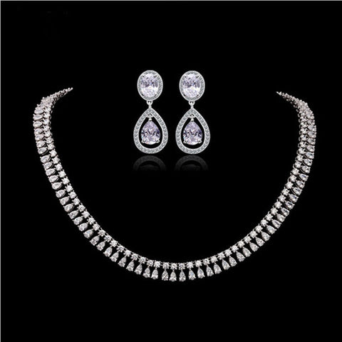Moonso CZ Wedding Engagement Bridal Real Sterling Silver 925 Genuine Simulated Jewelry Sets for women LJ1055 dsaw