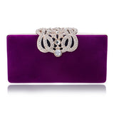 Clutch evening bags Crown rhinestones