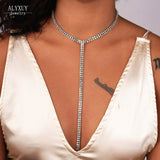 jewelry crystal stone Multiple layers choker necklace