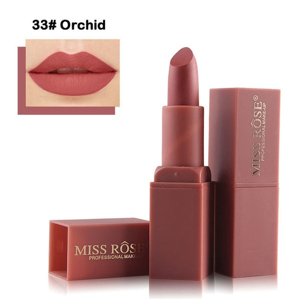 Matte Lips Makeup Kiss proof lipstick Batom Pencil Brown Lip Stick Nude
