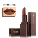 Matte Lips Makeup Kiss proof lipstick Batom Pencil Brown Lip Stick Nude