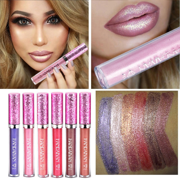 Diamond Shine Metallic Lipstick Charming Long Lasting L Glitter Powder Lip Gloss